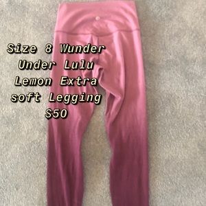 Wunder Under Lulu Lemon Workout Tights
